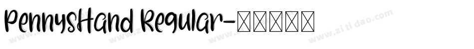 PennysHand Regular字体转换